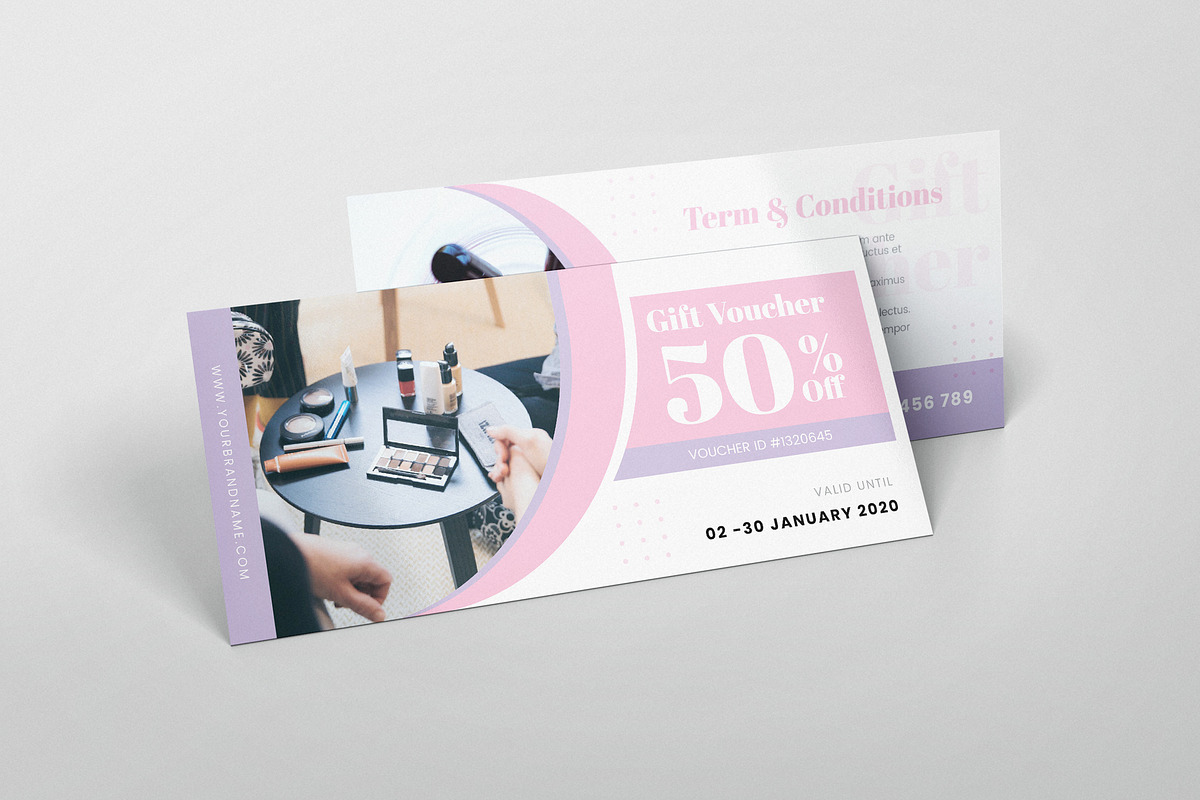 Cosmetic Make Up AI and PSD Voucher in Card Templates - product preview 8