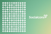 Vector Social Media Icons - Circle