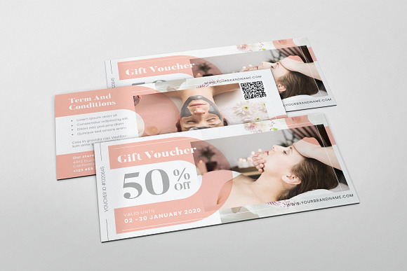 Female Beauty Spa AI and PSD Voucher in Card Templates - product preview 1