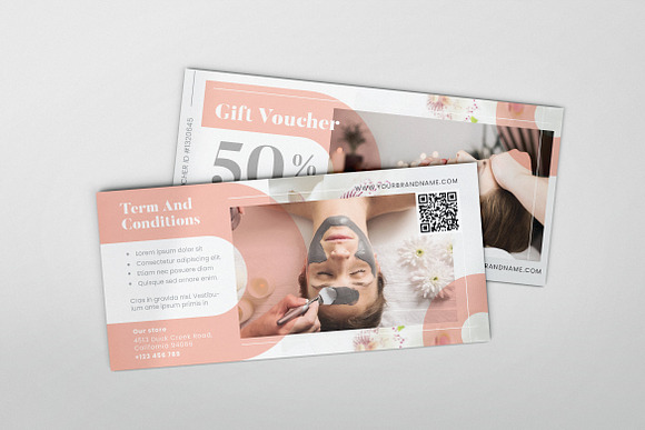 Female Beauty Spa AI and PSD Voucher in Card Templates - product preview 3