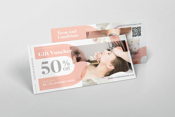 Female Beauty Spa AI and PSD Voucher in Card Templates - product preview 4