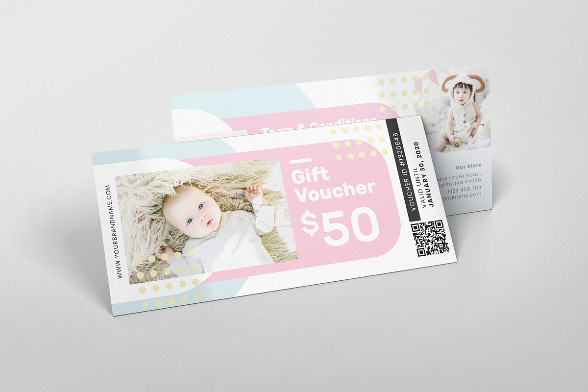 Baby Shop AI and PSD Gift Voucher in Card Templates - product preview 8