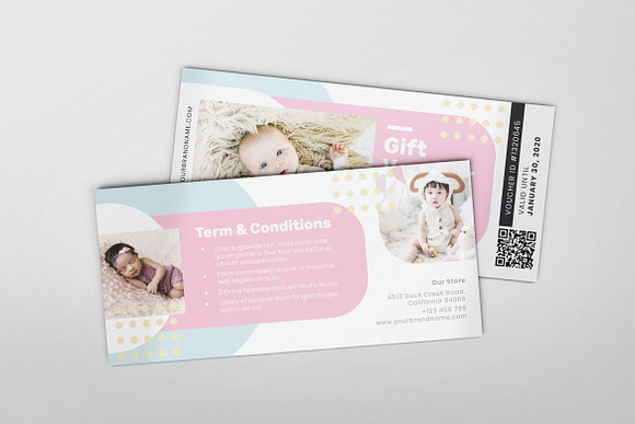 Baby Shop AI and PSD Gift Voucher in Card Templates - product preview 1