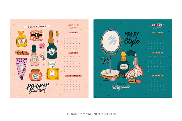 2020 Year Calendars (10 designs) in Stationery Templates - product preview 6