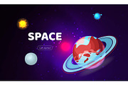 Space background. Cosmos with