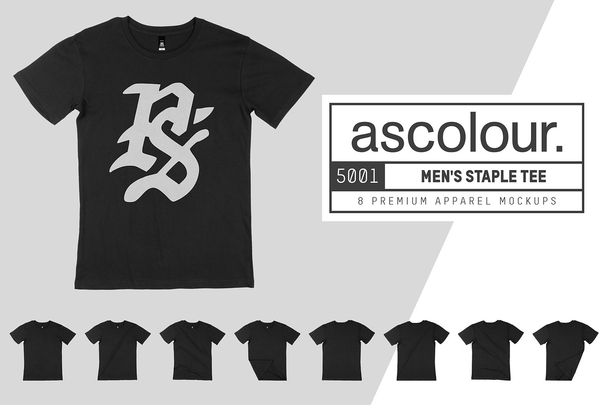 AS Colour 5001 Staple Tee Mockups in Product Mockups - product preview 8