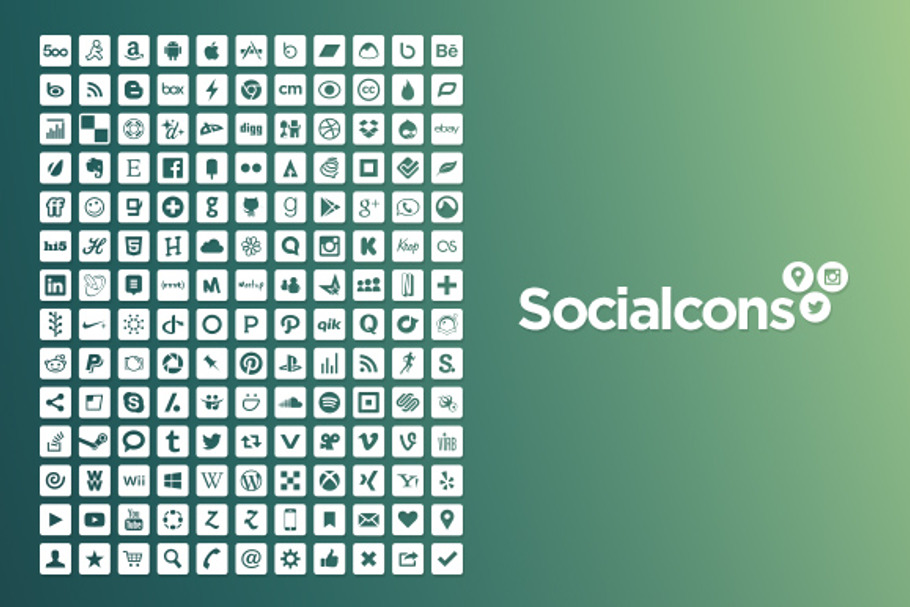 Vector Social Media Icons in Graphics - product preview 8