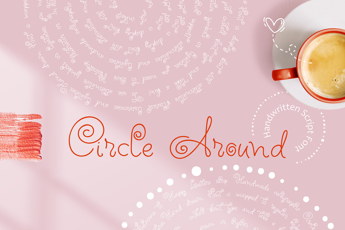 Circle Around handwritten Kids Font in Script Fonts - product preview 8