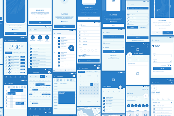 Tapky 1 Wireframe Kit in Wireframe Kits - product preview 7