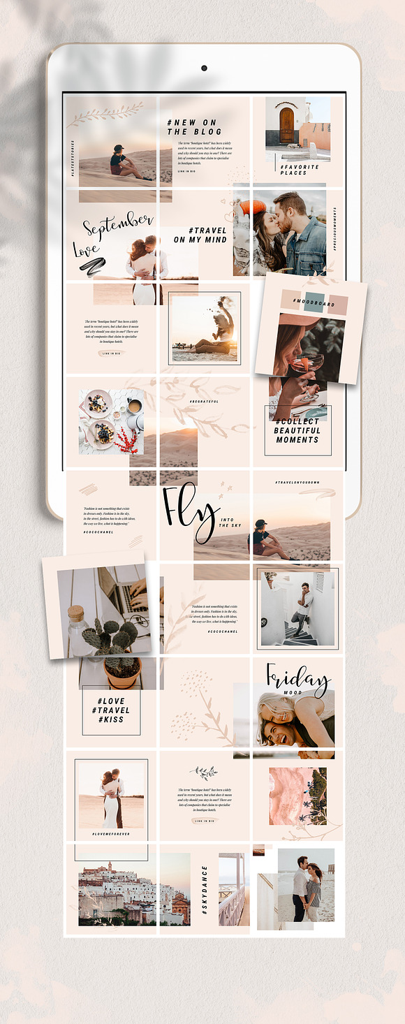 #InstaGrid 5 - Canva Puzzle Template in Instagram Templates - product preview 4