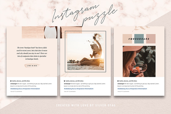 #InstaGrid 5 - Canva Puzzle Template in Instagram Templates - product preview 8