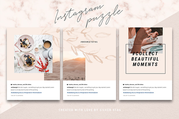 #InstaGrid 5 - Canva Puzzle Template in Instagram Templates - product preview 9