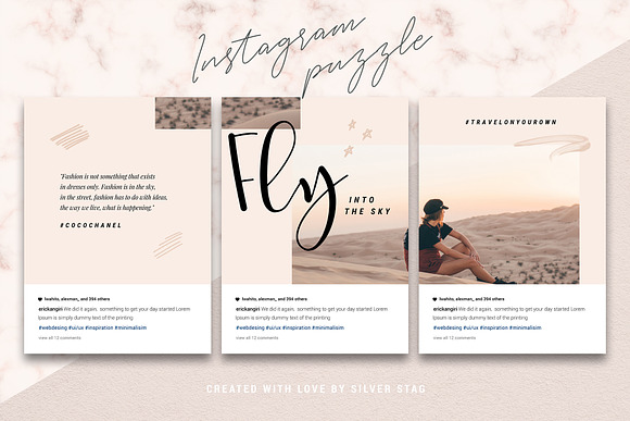 #InstaGrid 5 - Canva Puzzle Template in Instagram Templates - product preview 10