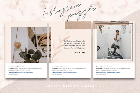 #InstaGrid 5 - Canva Puzzle Template in Instagram Templates - product preview 11