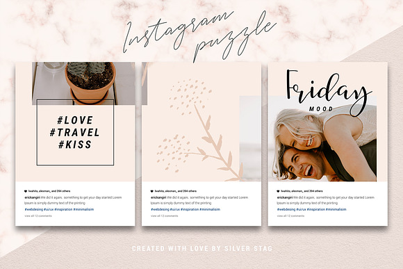 #InstaGrid 5 - Canva Puzzle Template in Instagram Templates - product preview 12