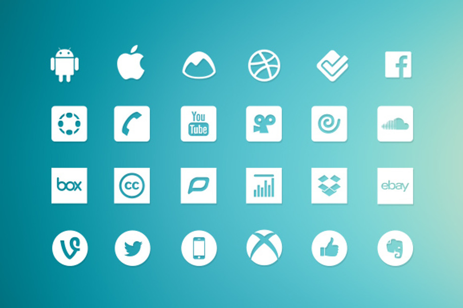 Vector Social Media Icons Bundle in Graphics - product preview 8