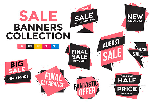 Collection of Sale Discount Banners