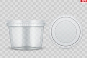 Set of Clear Plastic container for