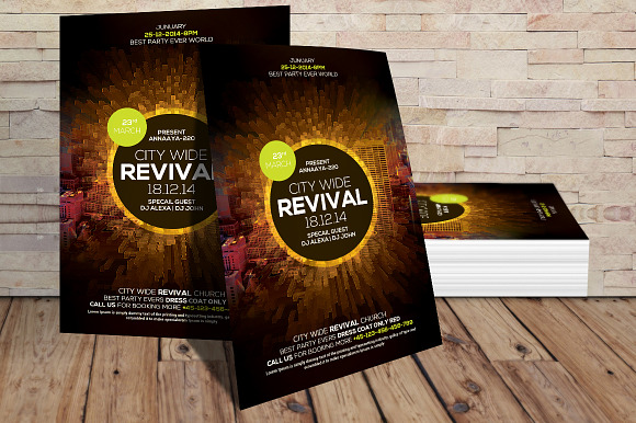 Revival Church Flyer Psd in Flyer Templates - product preview 1