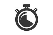 Timer Clock Icon on White Background