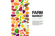 Farm market with fruit and