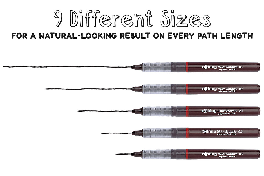 Rotring Tikky Ink Brushes in Photoshop Brushes - product preview 8