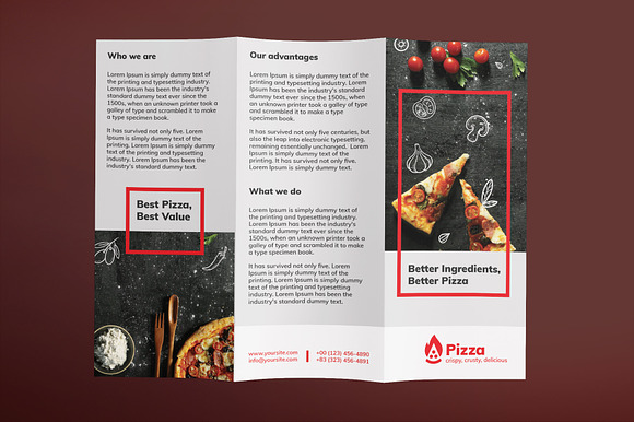 Pizza Brochure Trifold in Brochure Templates - product preview 1