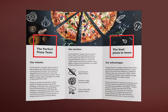 Pizza Brochure Trifold in Brochure Templates - product preview 2