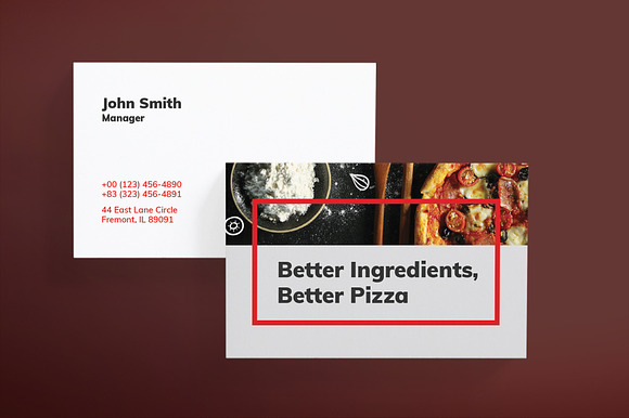 Pizza Business Card in Business Card Templates - product preview 1
