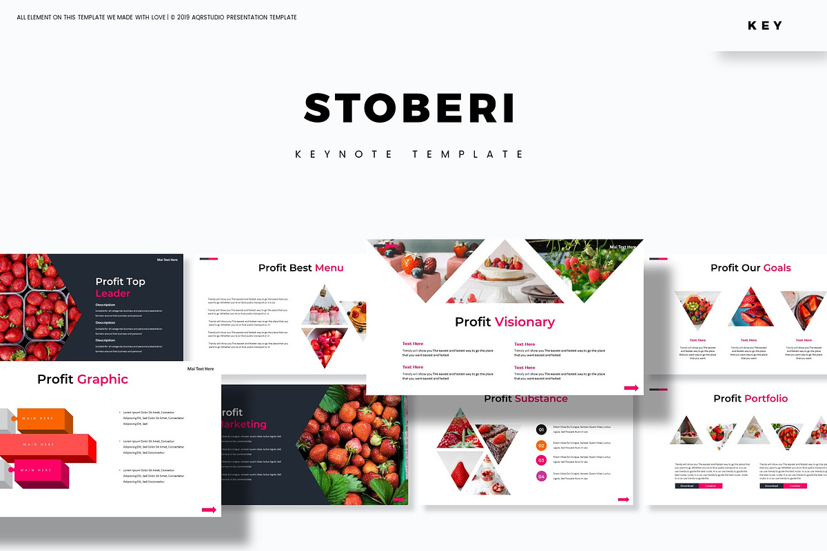 Stroberi - Keynote Template in Keynote Templates - product preview 8