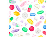 Pills seamless pattern