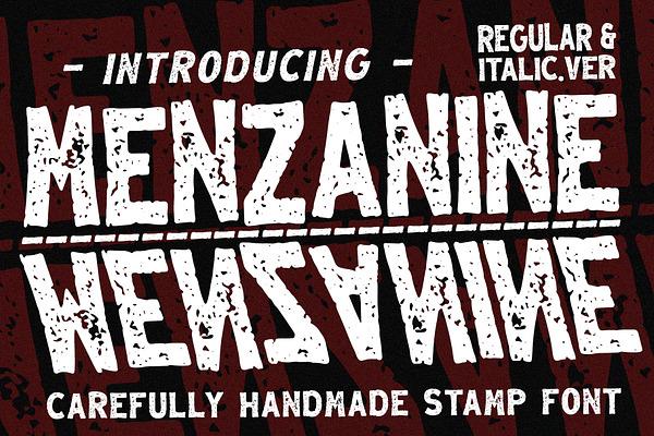 Menzanine - Stamp Font