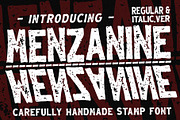 Menzanine - Stamp Font