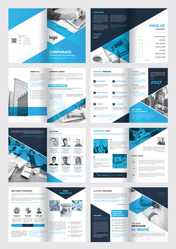 Corporate Brochure Design 16 Pages in Brochure Templates - product preview 9