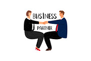 Business partner cartoon