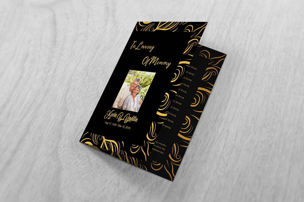 Printable Funeral Program Template in Brochure Templates - product preview 8