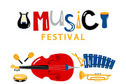 Music festival banner template