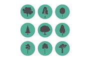 Forest trees icons