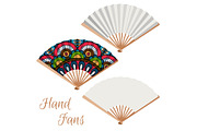 Set of hand fans
