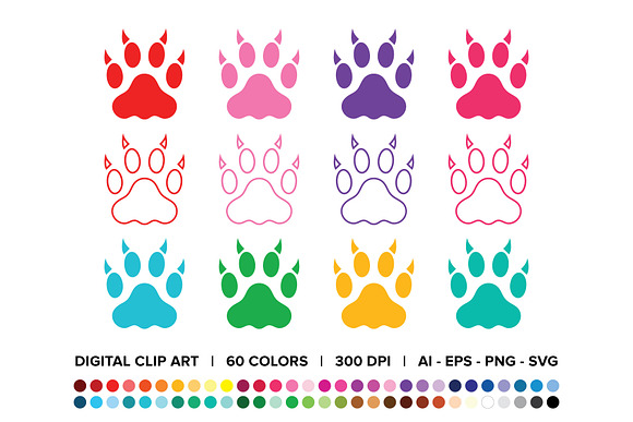 Cat Claw Paw Prints in Objects - product preview 6