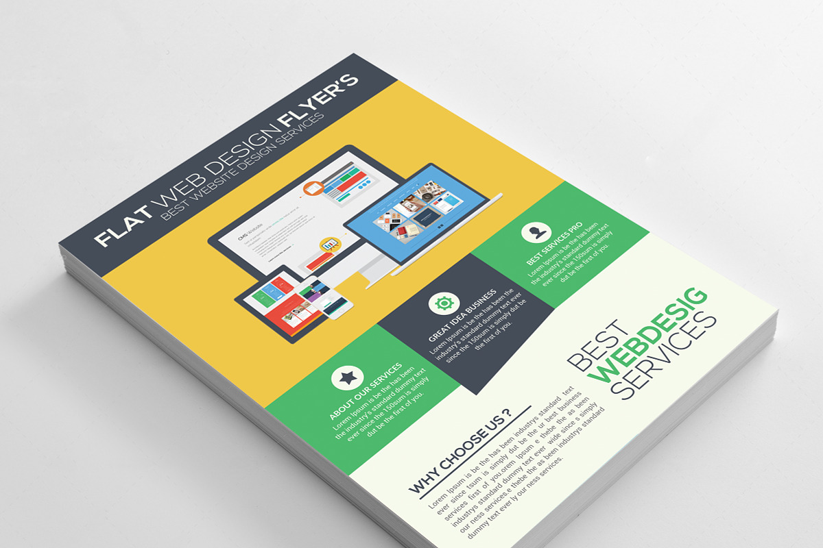 Web Designer Flyer Template in Flyer Templates - product preview 8