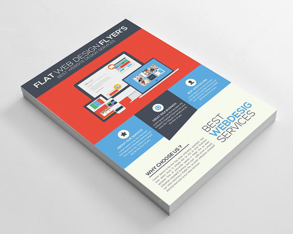 Web Designer Flyer Template in Flyer Templates - product preview 1