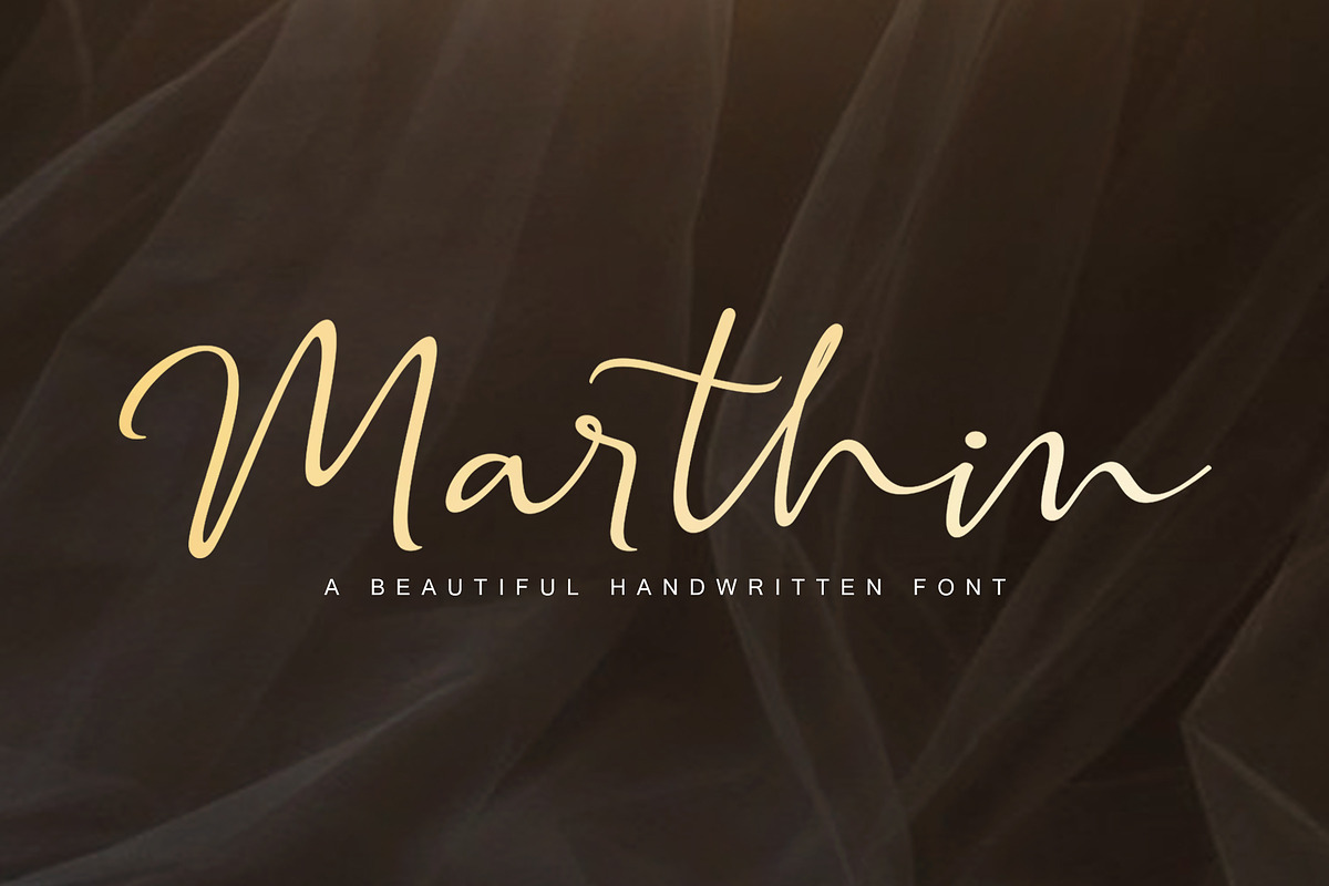 Marthin - Script Font in Script Fonts - product preview 8