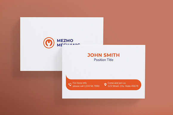 Car Repair Business Card in Business Card Templates - product preview 1