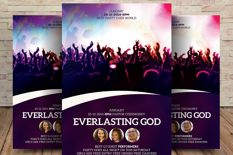Everlasting God Church Flyer in Flyer Templates - product preview 8