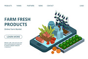 Online farm products web page