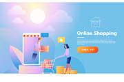 Landing page template of Online