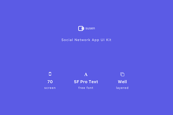 Susen - Social Network App UI Kit in App Templates - product preview 3