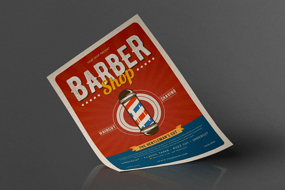 Retro Barbershop Flyer in Flyer Templates - product preview 1