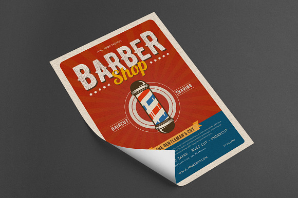 Retro Barbershop Flyer in Flyer Templates - product preview 3